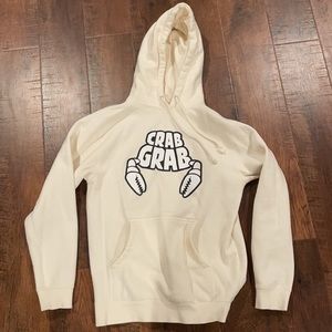Crab Grab hoodie - color “bone white” - size small
